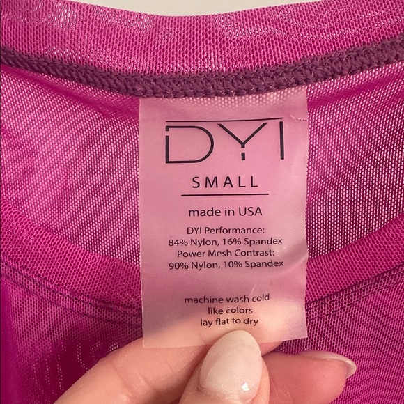 NWT DYI Vibrant Pink Mesh Tank Top - SMALL - Picture 3 of 5